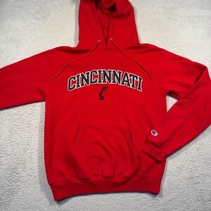Cincinnati Bearcats UC Champion NCAA Hoodie Sweatshirt Red‎ Small S Pullover